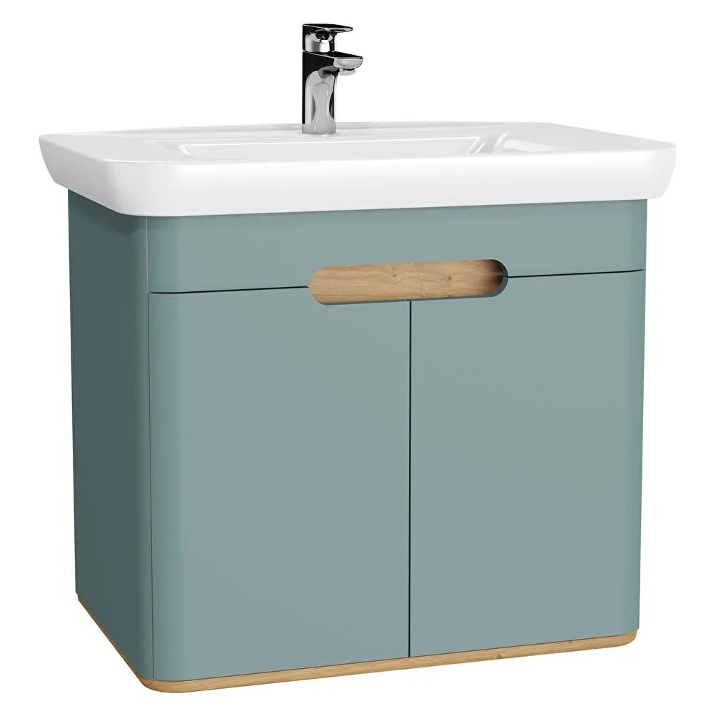 Sento Washbasin Unit, 80 cm, With Doors, Without Legs