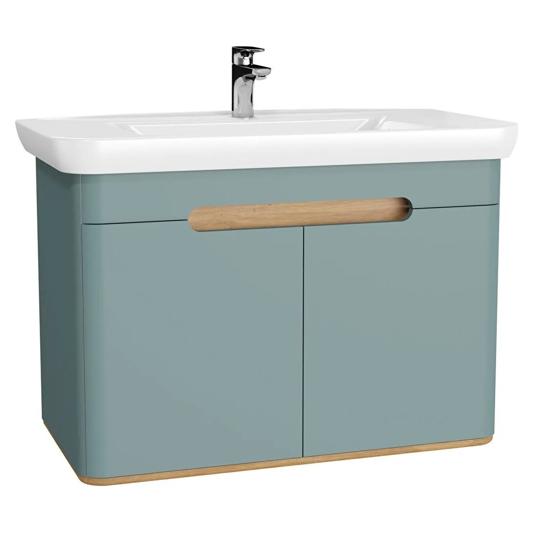 Sento Washbasin Unit, 100 cm, With Doors, Without Legs