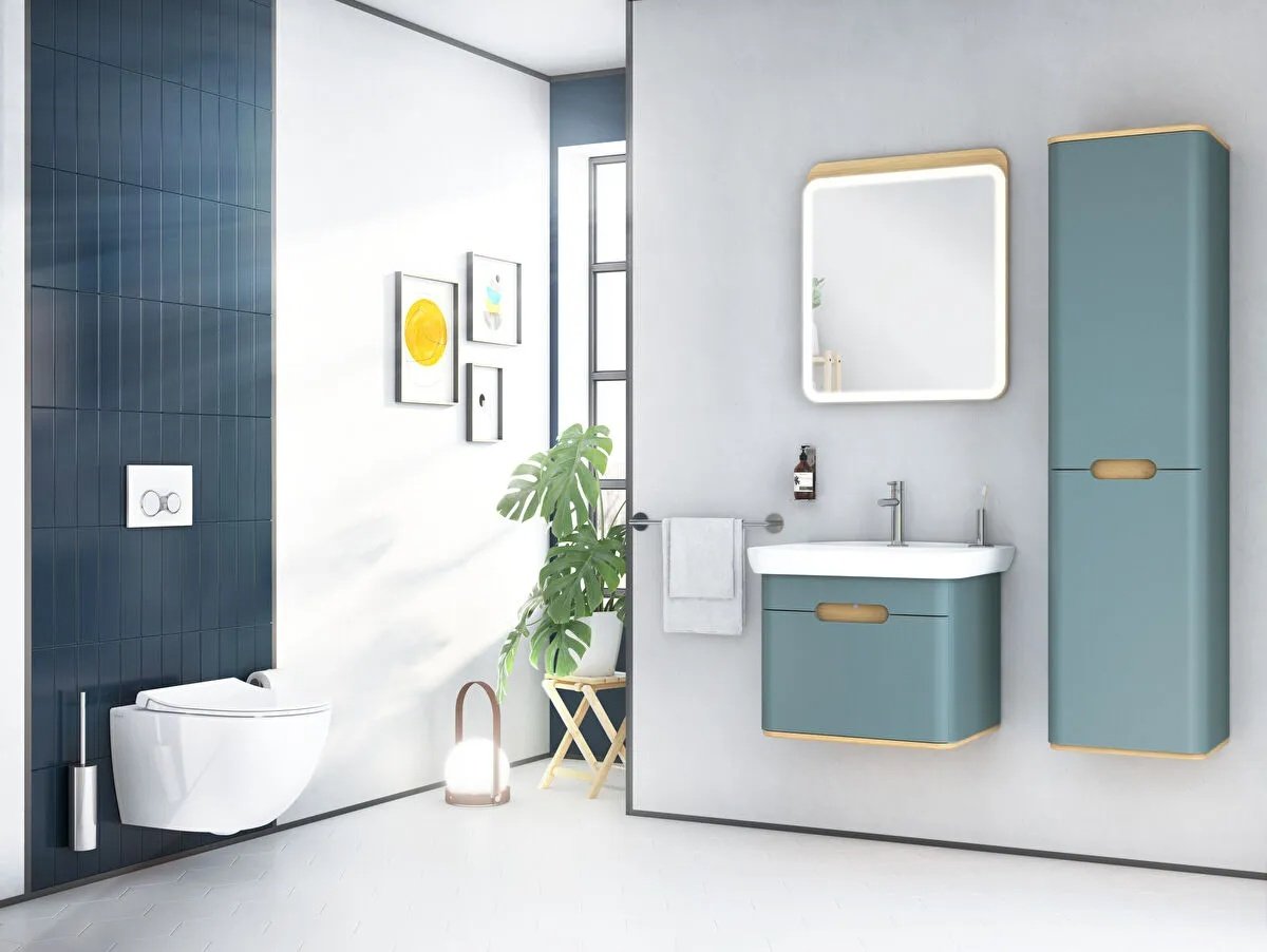 Sento Washbasin Unit, 65 cm, With 1 Drawer, Without Legs