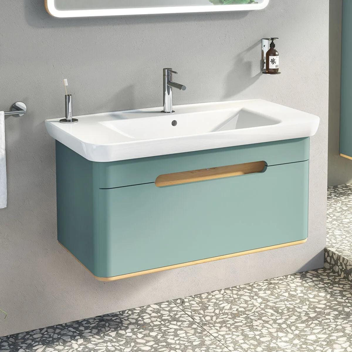 Sento Washbasin Unit, With 1 Drawer, Without Legs, 100 cm