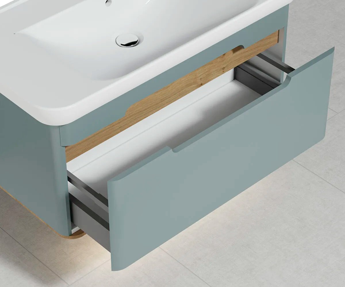 Sento Washbasin Unit, With 1 Drawer, Without Legs, 100 cm