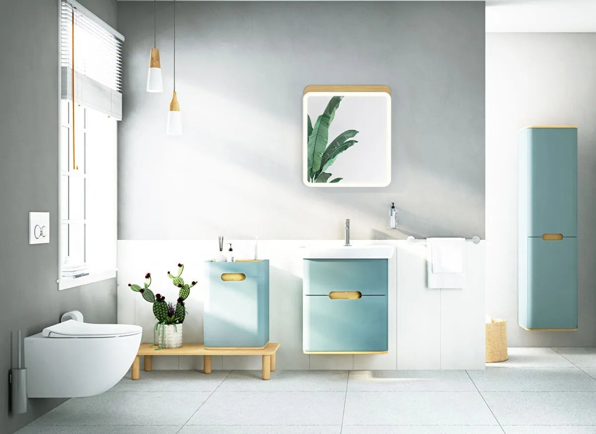 Sento Washbasin Unit, 65 cm, With 2 Drawers, Without Legs