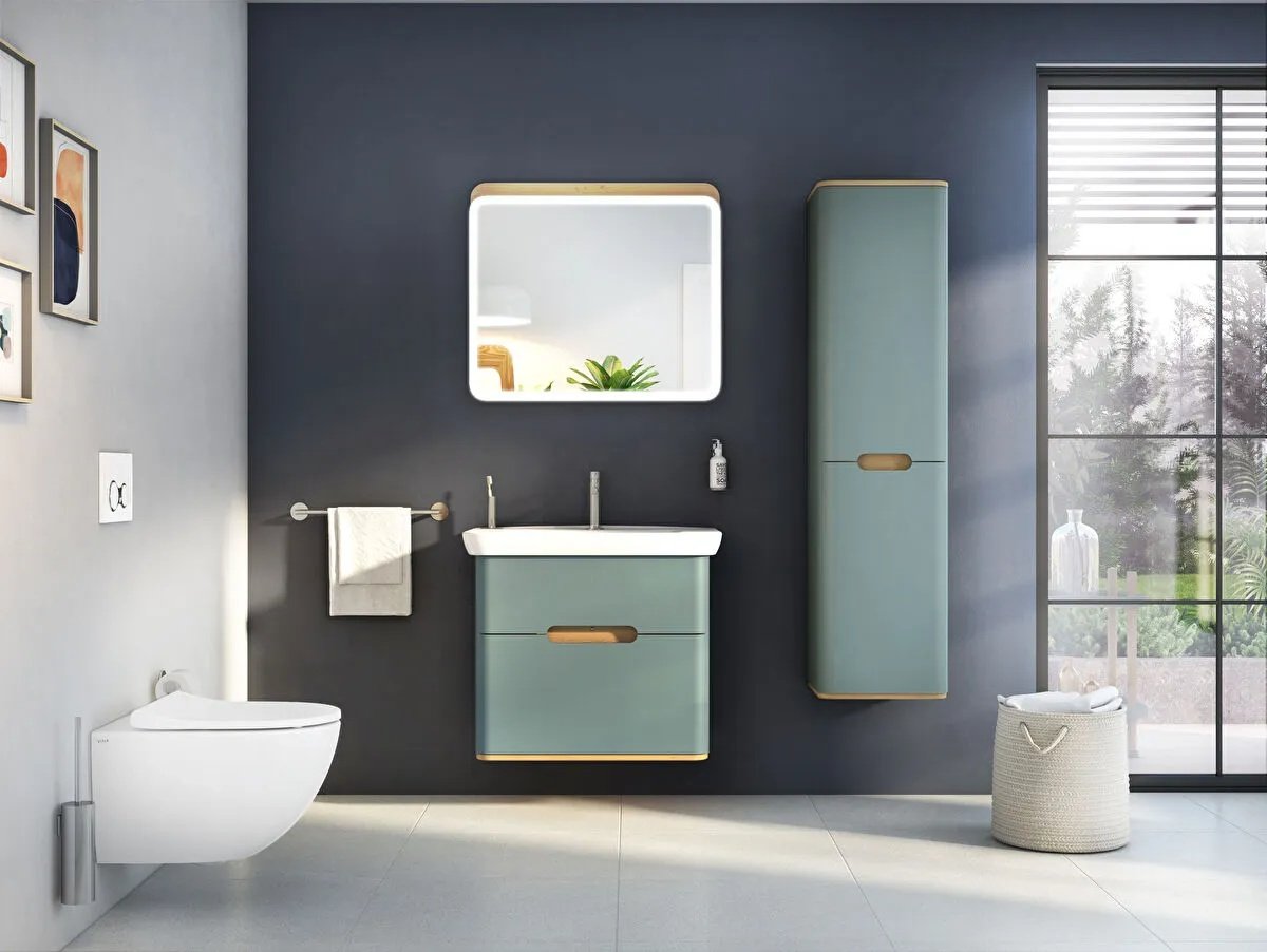 Sento Washbasin Unit, With 2 Drawers, Without Legs, 80 cm
