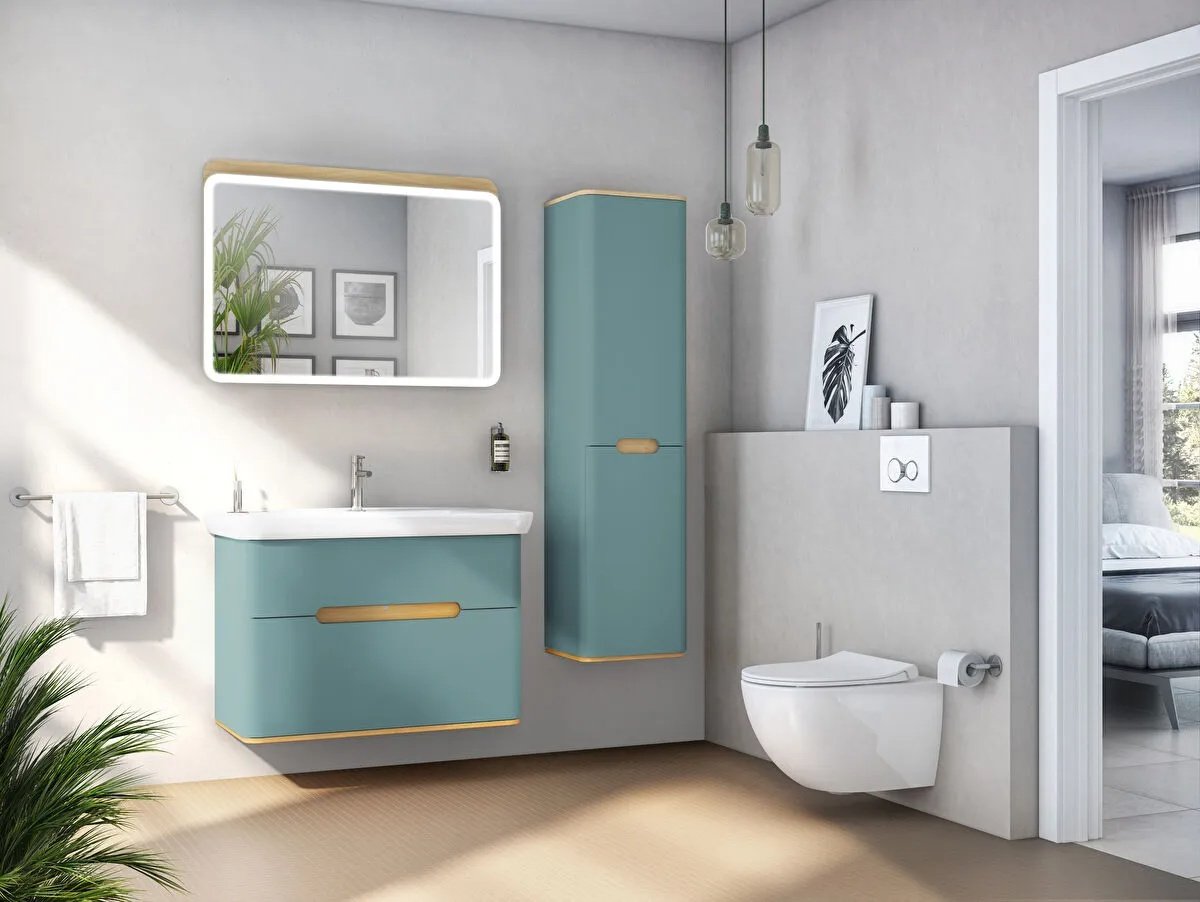 Sento Washbasin Unit, With 2 Drawers, Without Legs, 100 cm