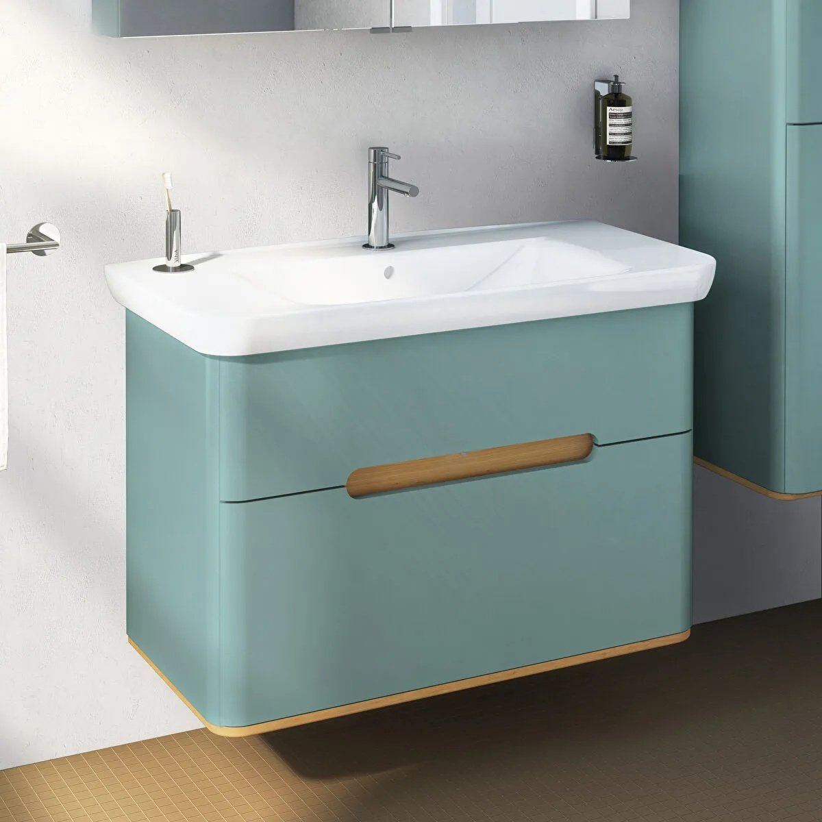 Sento Washbasin Unit, With 2 Drawers, Without Legs, 100 cm