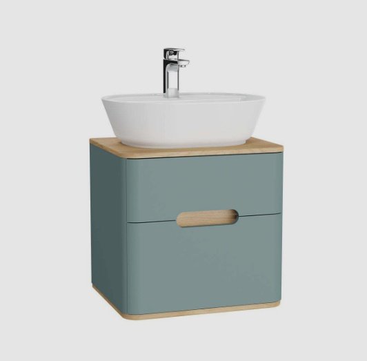Sento Washbasin Unit, With Doors, Without Legs, 50 cm, Left