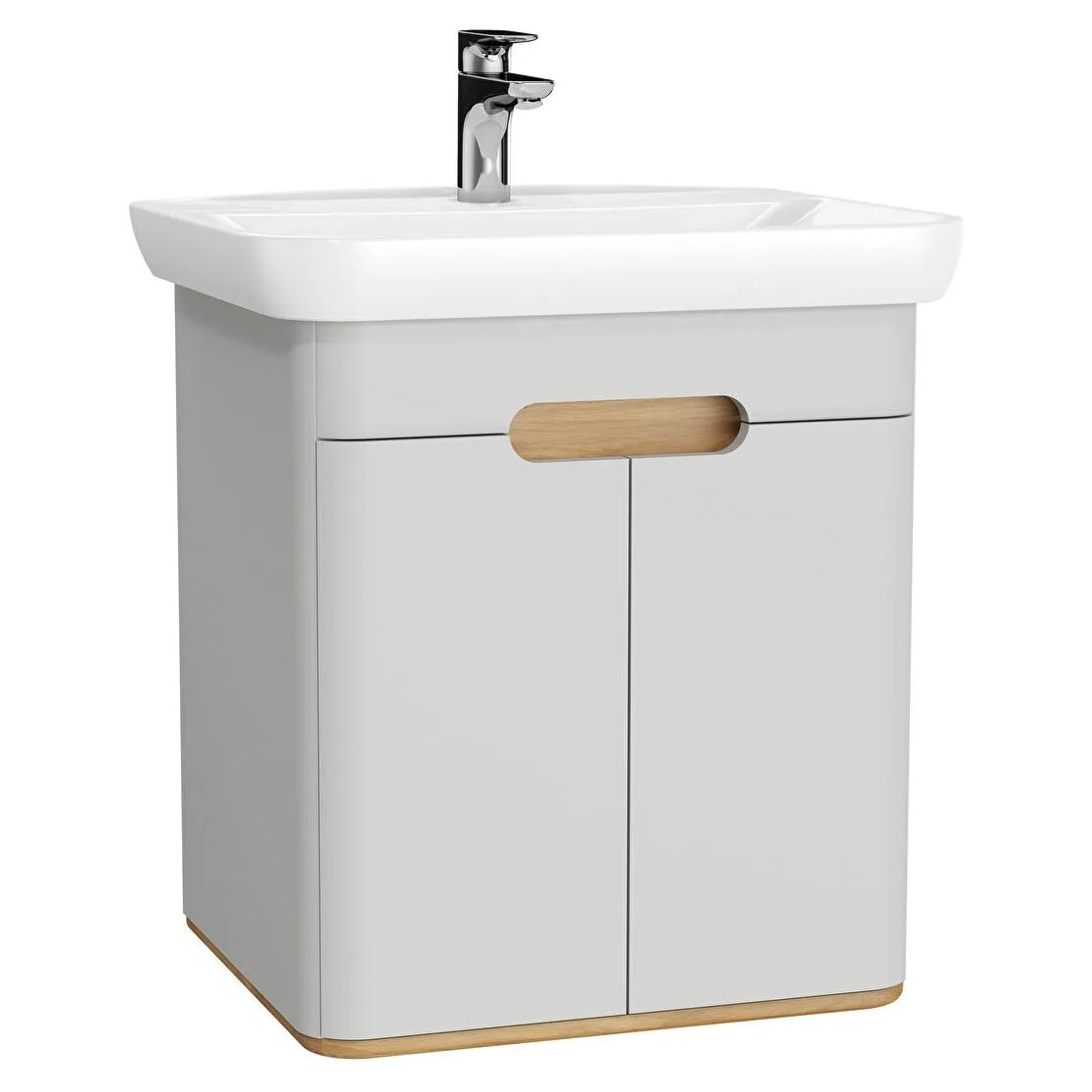 Sento Washbasin Unit, With Doors, Without Legs, 65 cm