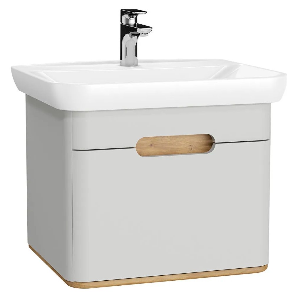Sento Washbasin Unit, 65 cm, With 1 Drawer, Without Legs