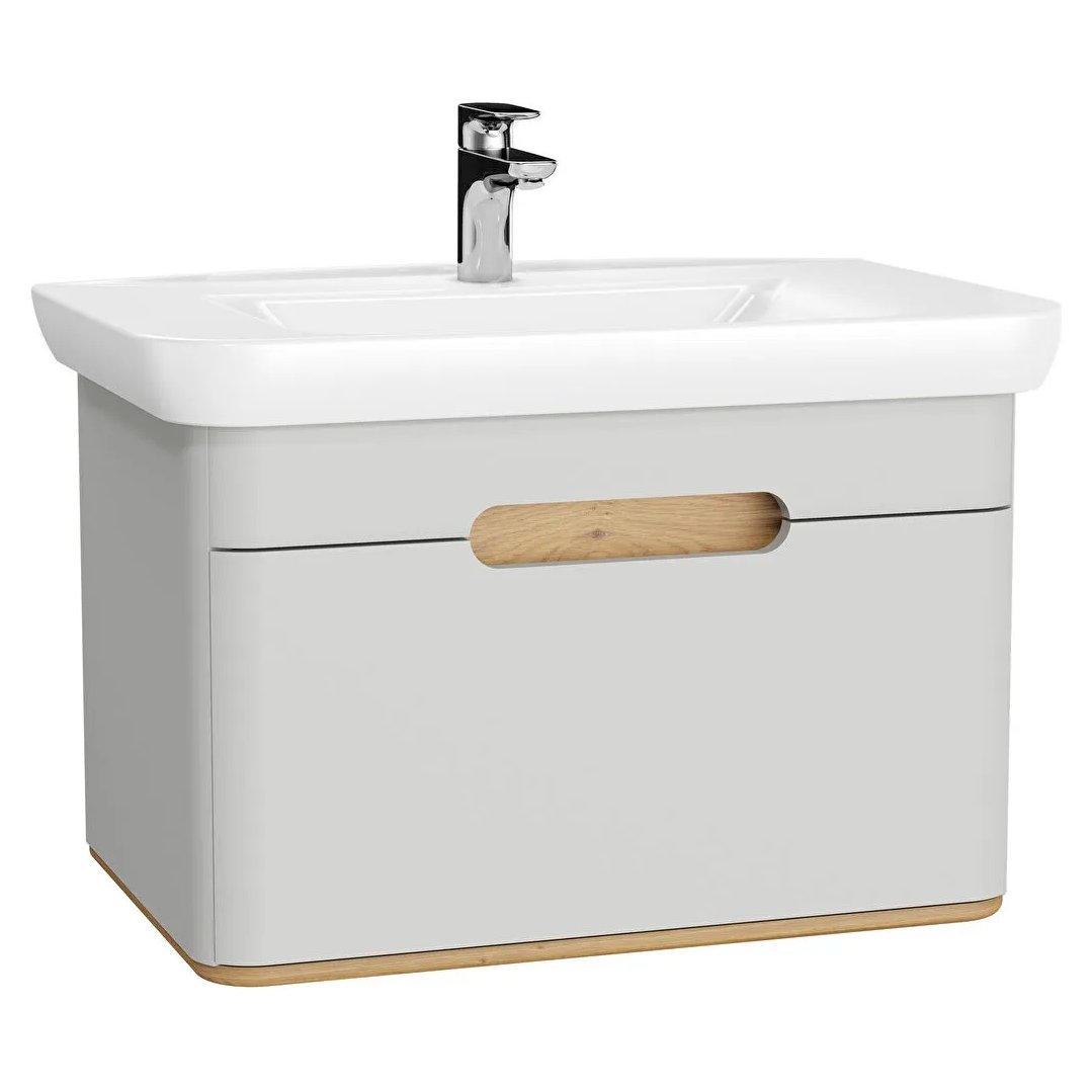 Sento Washbasin Unit, With 1 Drawer, Without Legs, 80 cm