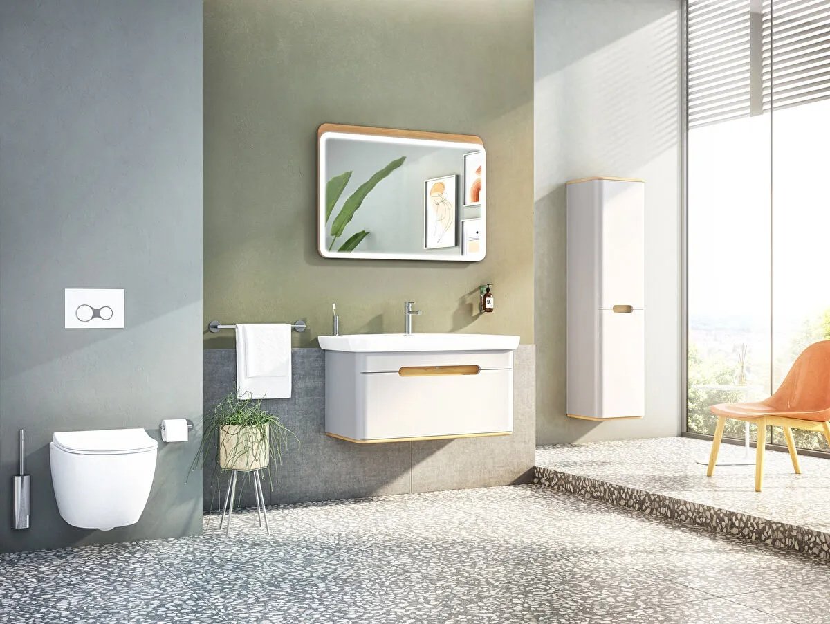 Sento Washbasin Unit, With 1 Drawer, Without Legs, 100 cm