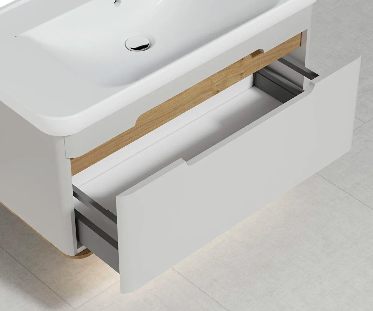Sento Washbasin Unit, With 1 Drawer, Without Legs, 100 cm