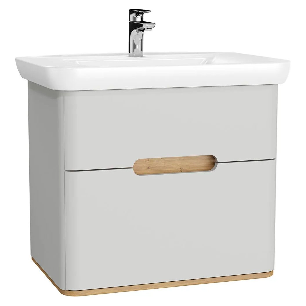 Sento Washbasin Unit, With 2 Drawers, Without Legs, 80 cm
