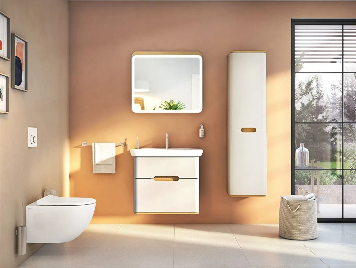 Sento Washbasin Unit, With 2 Drawers, Without Legs, 80 cm