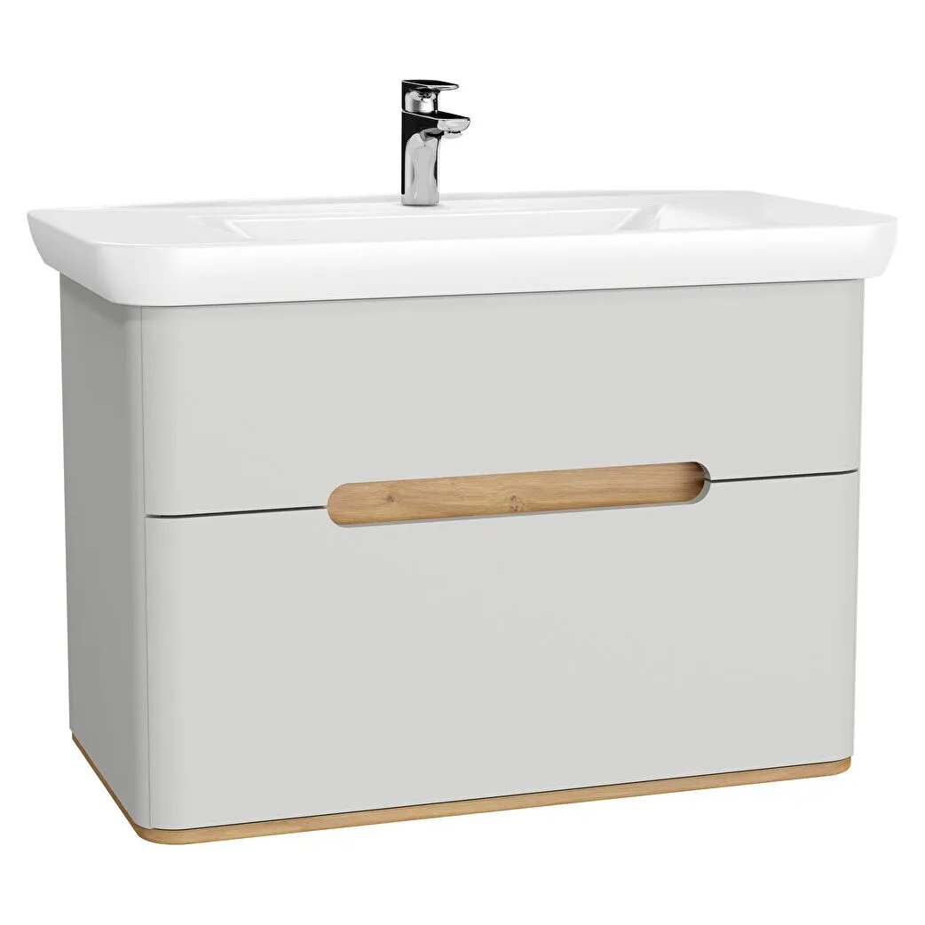 Sento Washbasin Unit, With 2 Drawers, Without Legs, 100 cm