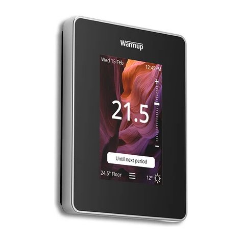 Warmup 6iE WiFi Onyx Black Thermostat (Band Colour: Dark Chrome)