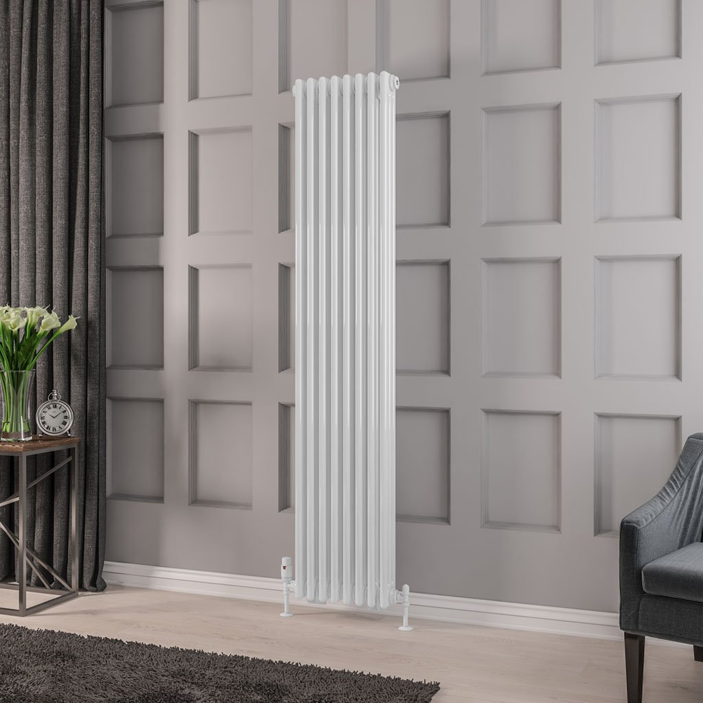Rivassa 3 Column Radiator 1800 x 383mm White
