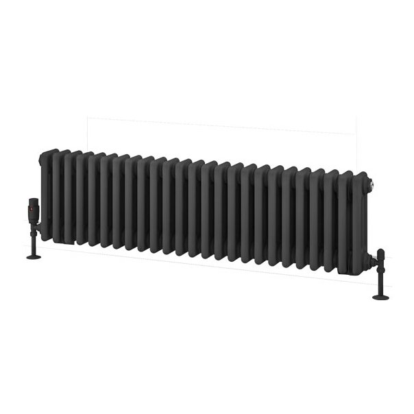 Rivassa 3 Column Rad. 300x1148mm Matt Anthracite
