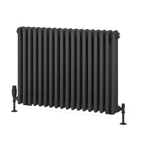 Rivassa 3 Column Rad. 600x833mm Matt Anthracite