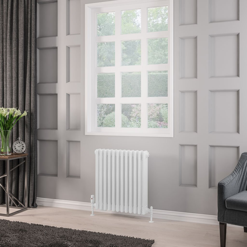 Rivassa 3 Column Radiator 600 x 563mm White