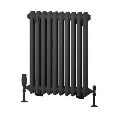 Rivassa 2 Column Radiator 600 x 473mm Matt Anthracite