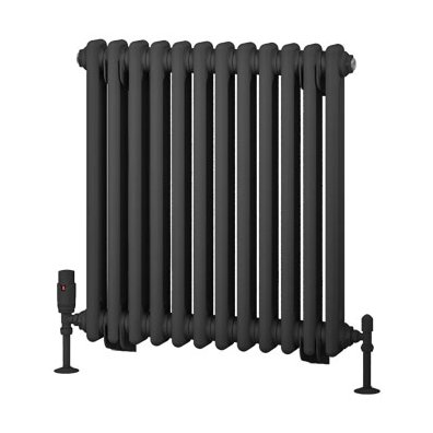 Rivassa 2 Column Radiator 600 x 563mm Matt Anthracite