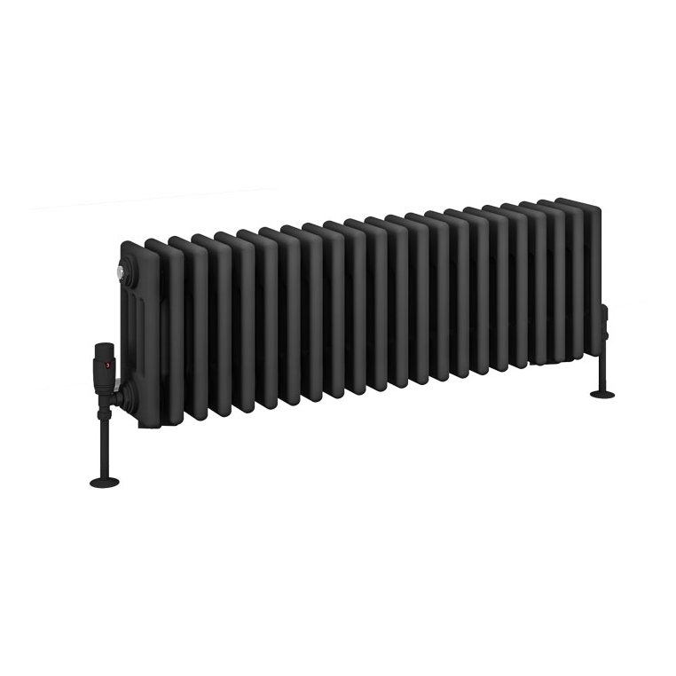 Rivassa 4 Column Radiator 300 x 1010mm Matt Anthracite
