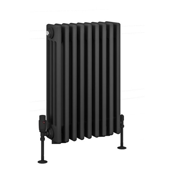 Rivassa 4 Column Radiator 600 x 425mm Matt Anthracite