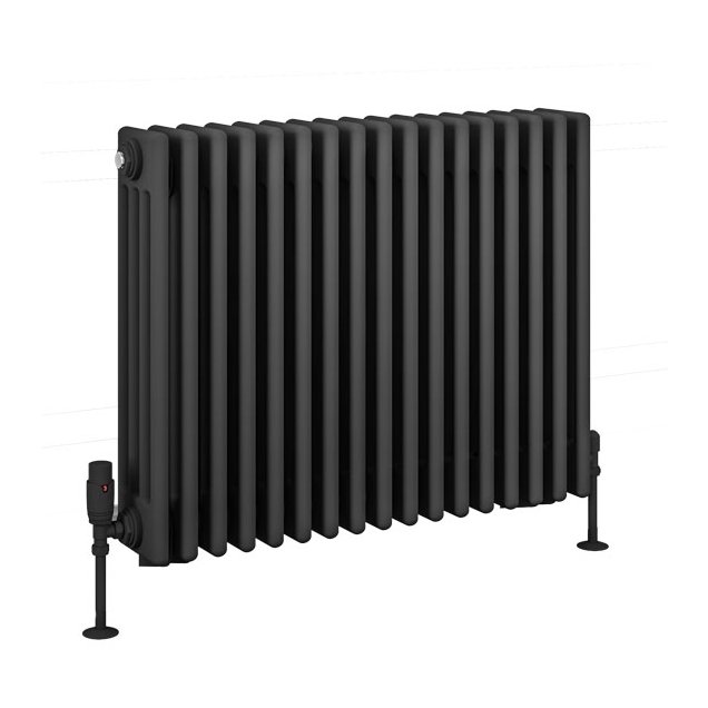 Rivassa 4 Column Radiator 600 x 785mm Matt Anthracite