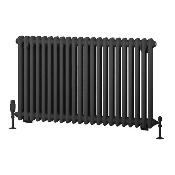 Rivassa 2 Column Radiator 600 x 1010mm Matt Anthracite