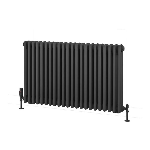 Rivassa 3 Column Radiator 600 x 1010mm Matt Anthracite