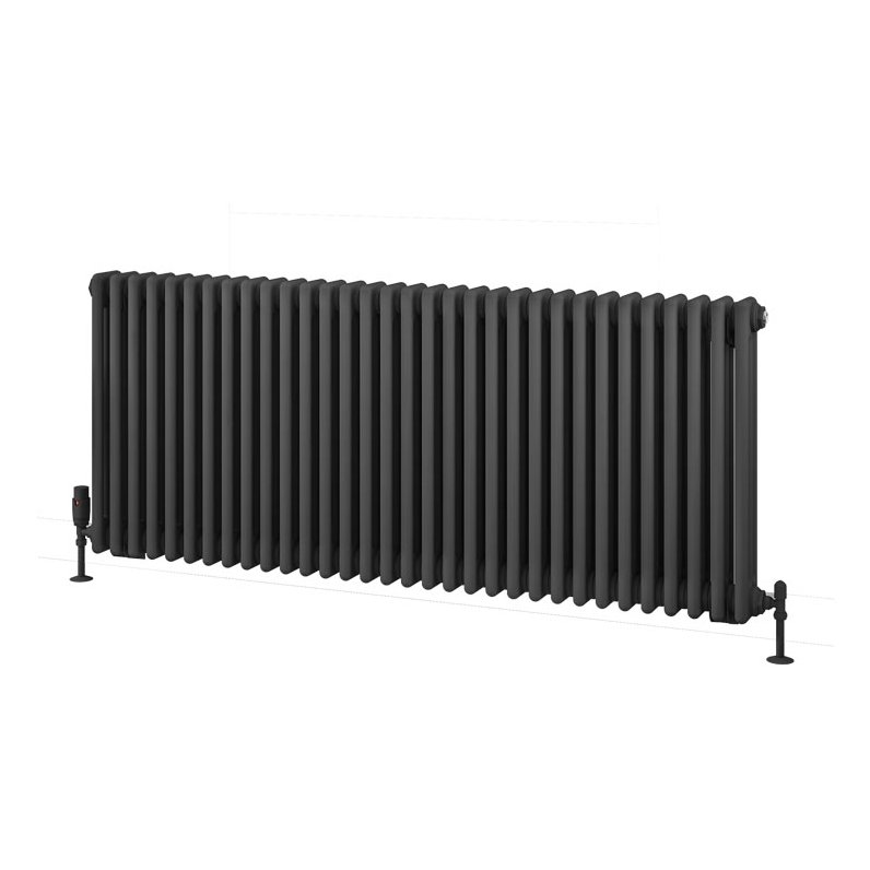 Rivassa 3 Column Radiator 600 x 1460mm Matt Anthracite