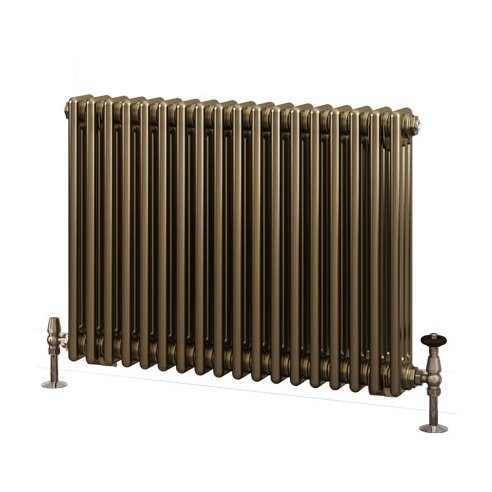 Rivassa 3 Column Radiator 600 x 833mm Bronze Effect
