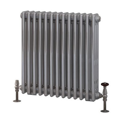 Rivassa 3 Column Radiator 600 x 608mm Chrome Effect