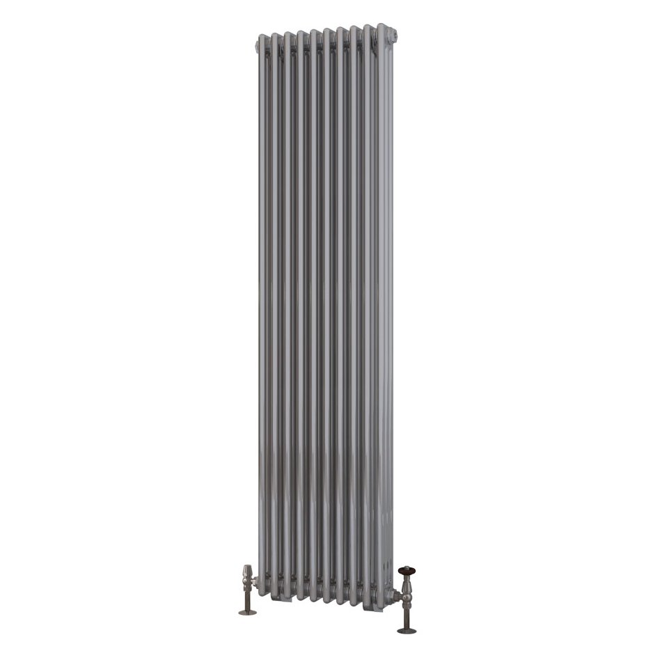 Rivassa 3 Column Radiator 1800 x 473mm Chrome Effect