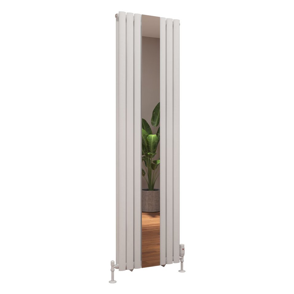 Tunstall Double Mirror 1800 x 500 Radiator Matt White