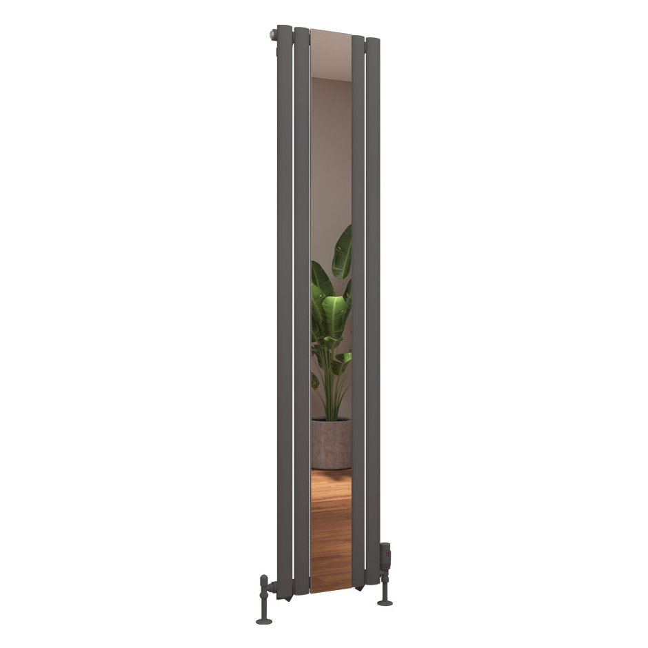 Tunstall Mirror 1800 x 380 Radiator Matt Anthracite