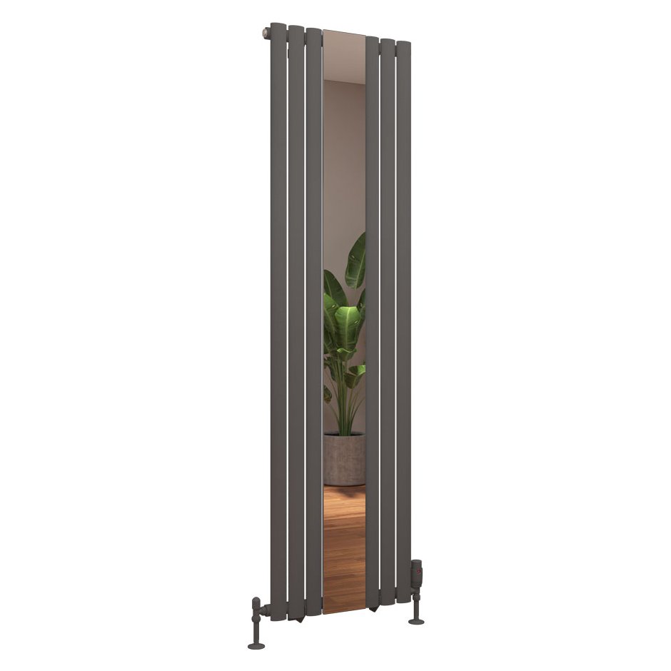 Tunstall Mirror 1800 x 500 Radiator Matt Anthracite