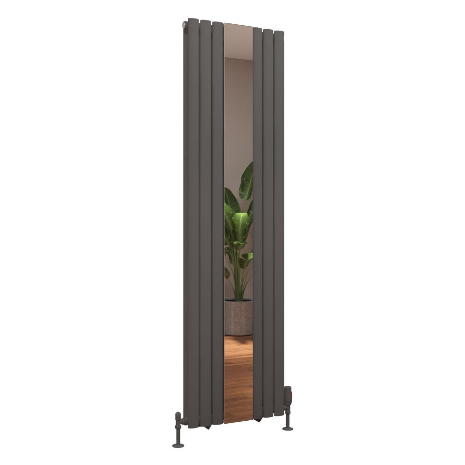 Tunstall Double Mirror 1800 x 500 Radiator Matt Anthracite