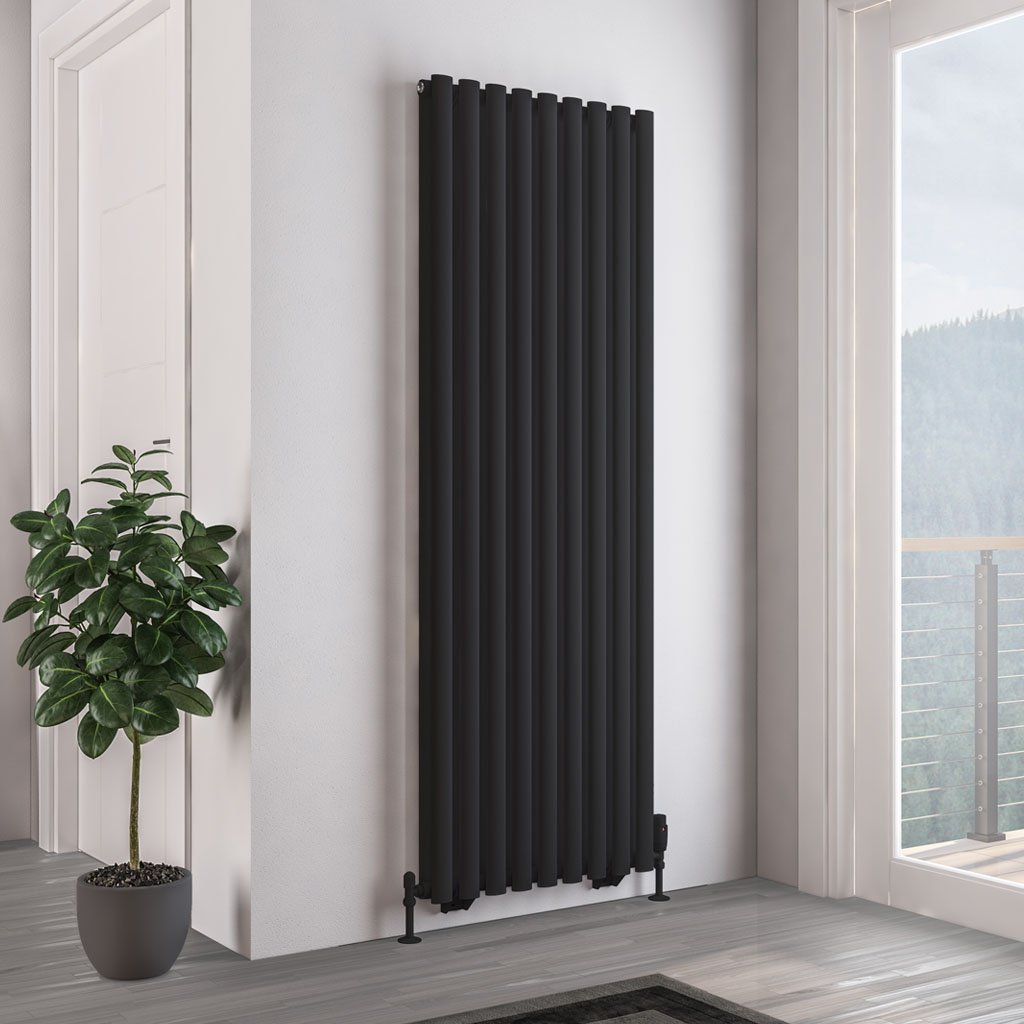 Tunstall Double 1800 x 630 Radiator - Matt Black