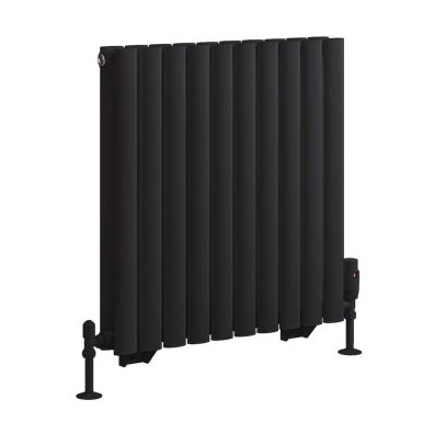 Tunstall Double 600 x 589 Radiator - Matt Black