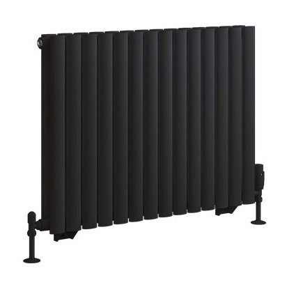Tunstall Double 600 x 825 Radiator - Matt Black