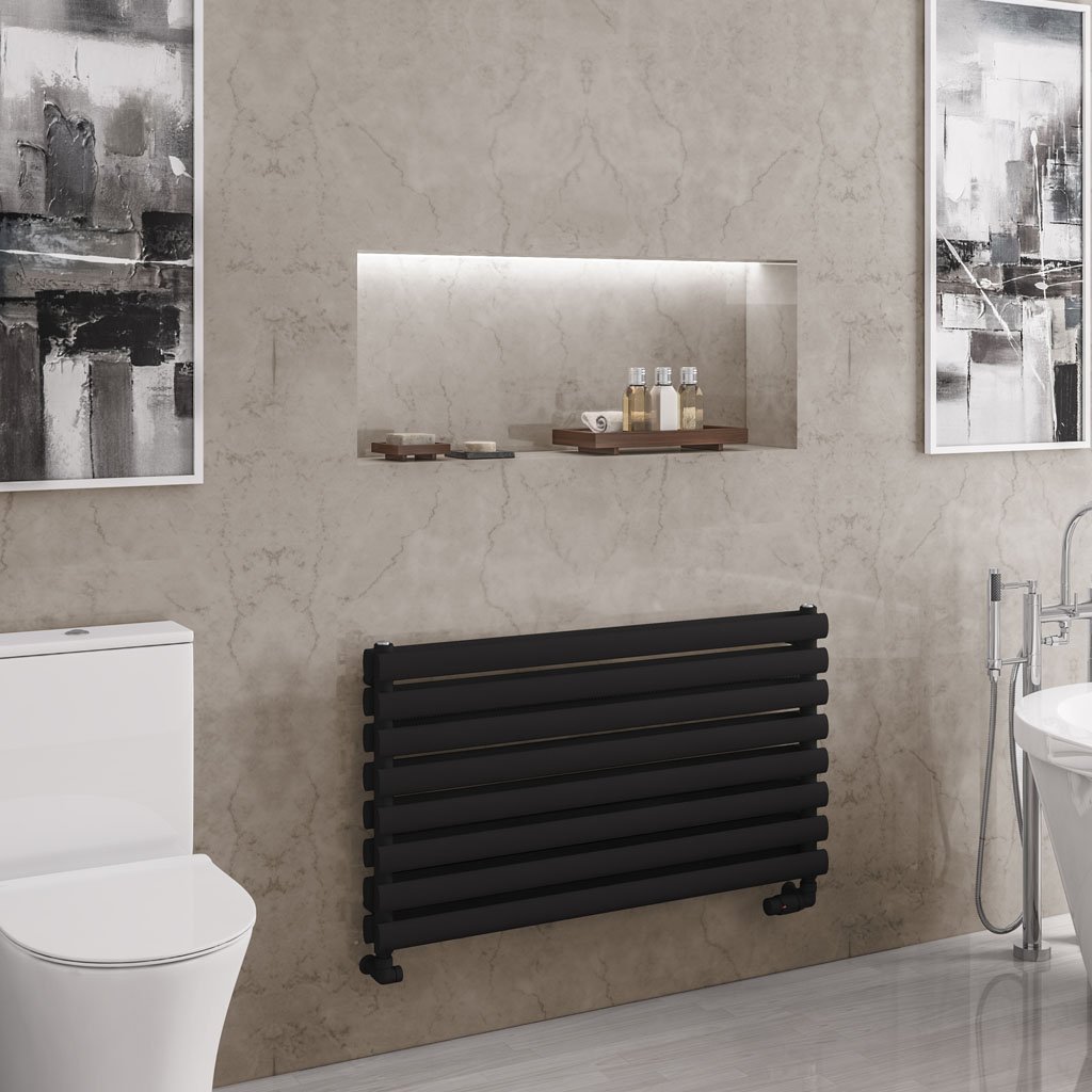 Tunstall Double 560 x 1000 Towel Rail - Matt Black