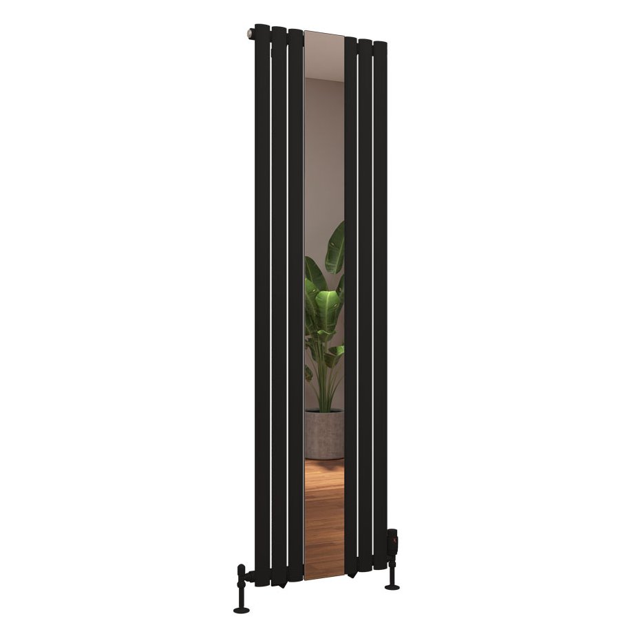 Tunstall Mirror 1800 x 500 Radiator - Matt Black
