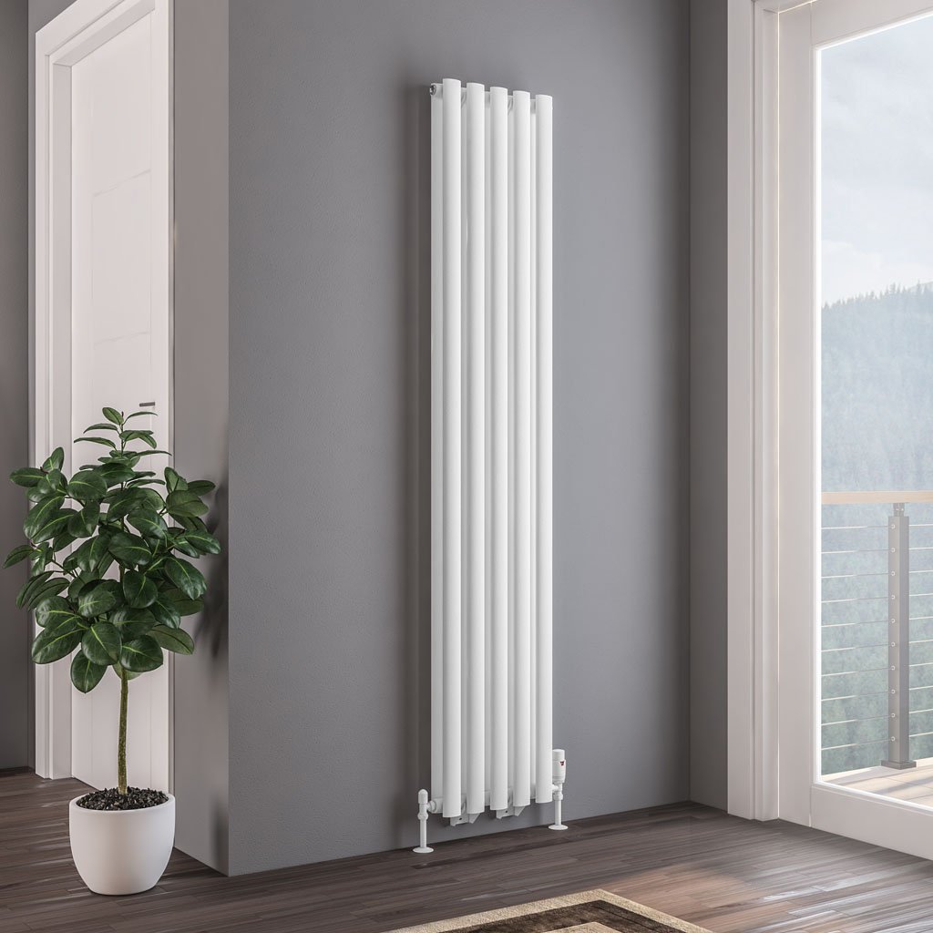 Tunstall Double 1800 x 350 Radiator - Matt White
