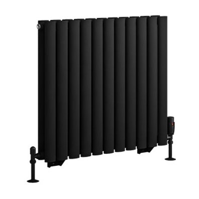 Tunstall Double 600 x 648 Radiator - Matt Black