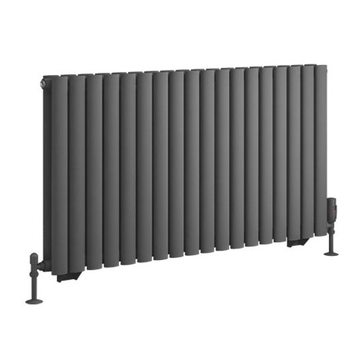 Tunstall Double 600 x 1061 Radiator - Matt Anthracite