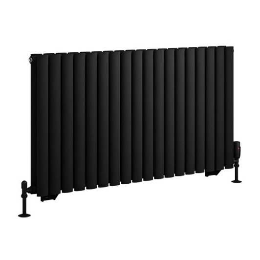 Tunstall Double 600 x 1061 Radiator - Matt Black