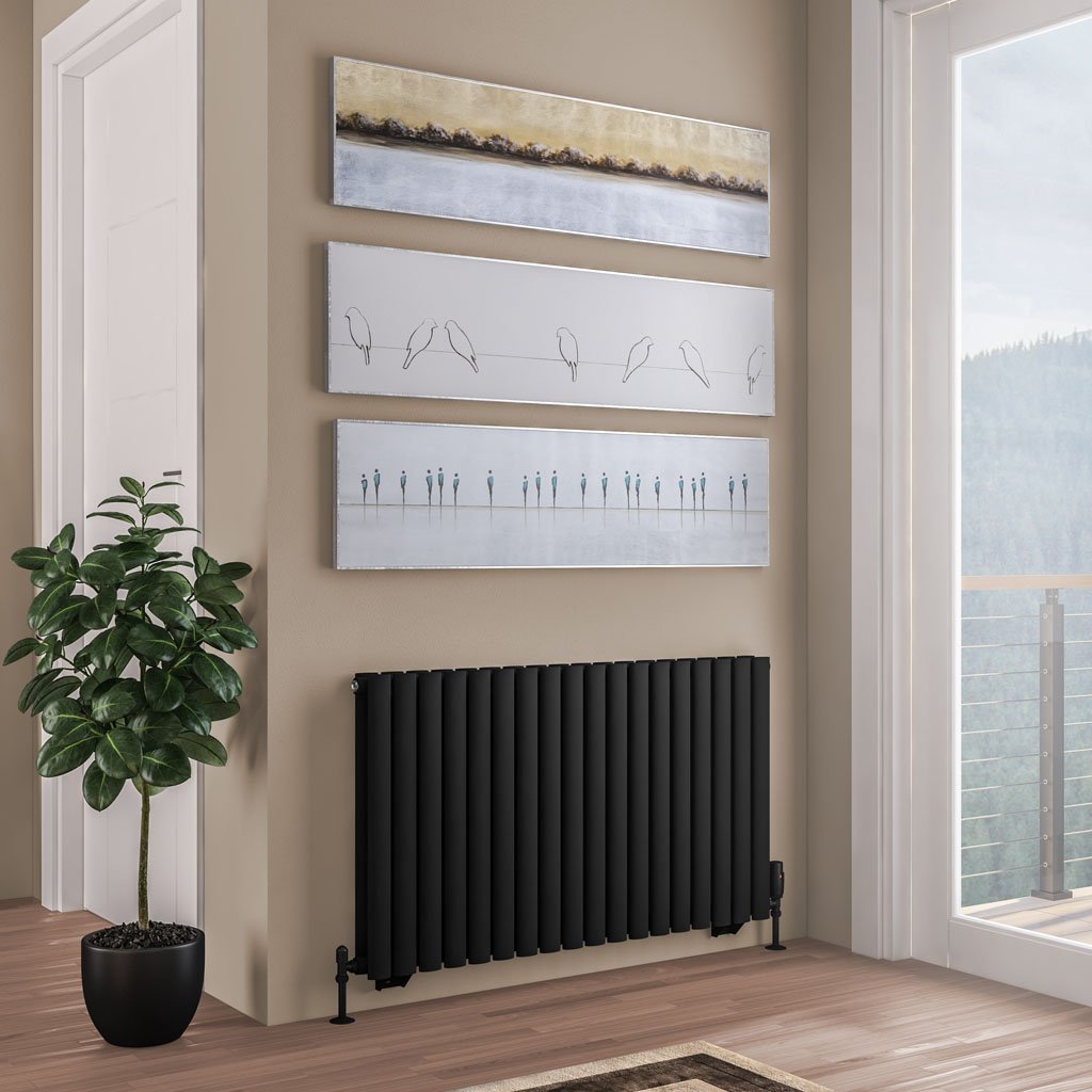 Tunstall Double 600 x 1061 Radiator - Matt Black