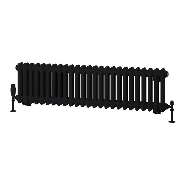 Rivassa 2 Column Radiator 300 x 1148mm - Matt Black