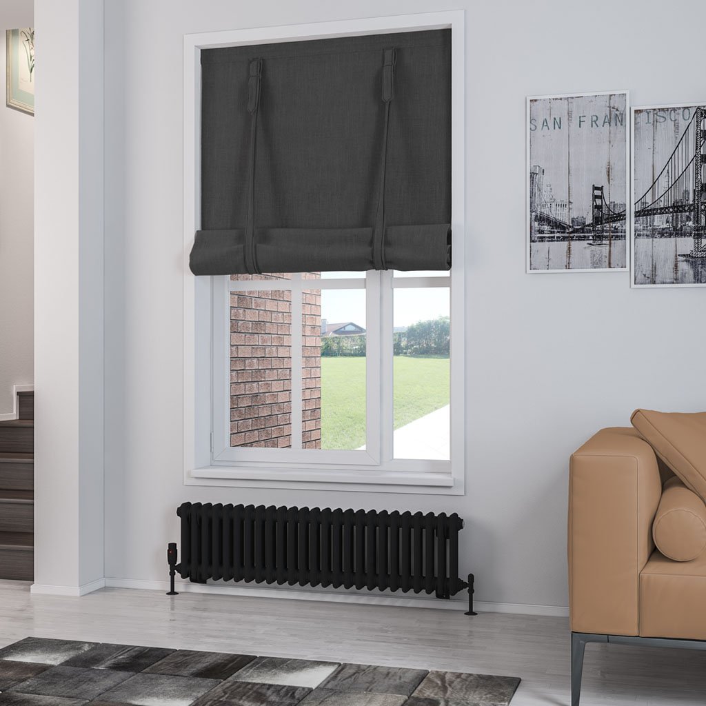 Rivassa 2 Column Radiator 300 x 1148mm - Matt Black